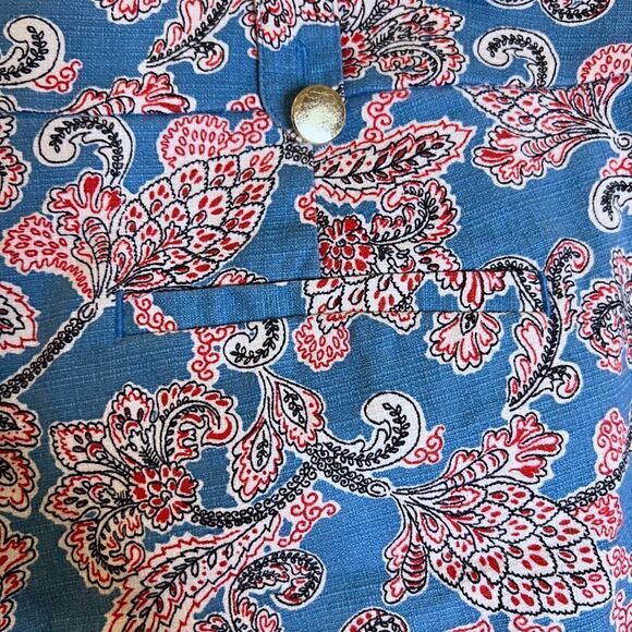 Loft Ann Taylor Paisley Shorts sz 4 - Picture 4 of 9